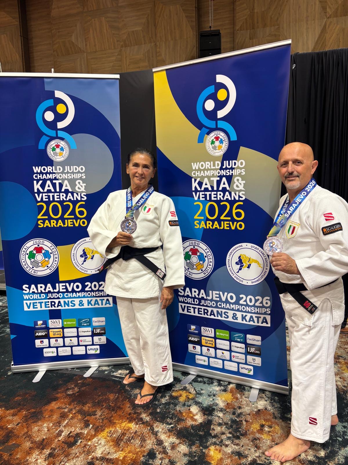 Angelica e Giovanni Tarabelli Argento ai Mondiali di Kata Sarajevo